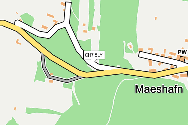 CH7 5LY map - OS OpenMap – Local (Ordnance Survey) CH7 5LY map - OS OpenMap – Local (Ordnance Survey)