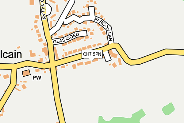 CH7 5PN map - OS OpenMap – Local (Ordnance Survey) CH7 5PN map - OS OpenMap – Local (Ordnance Survey)