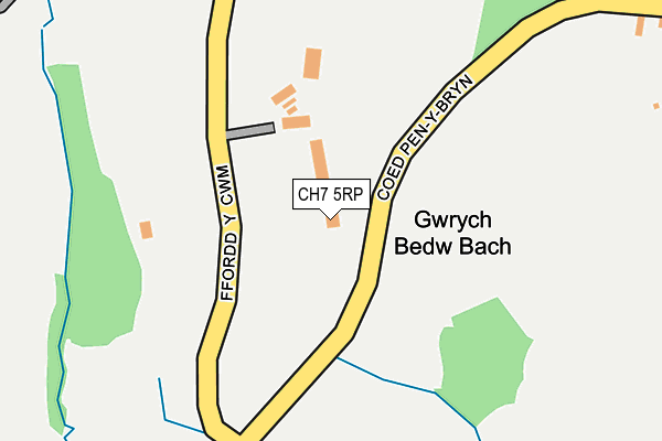 CH7 5RP map - OS OpenMap – Local (Ordnance Survey) CH7 5RP map - OS OpenMap – Local (Ordnance Survey)