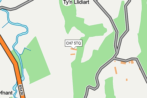 CH7 5TQ map - OS OpenMap – Local (Ordnance Survey) CH7 5TQ map - OS OpenMap – Local (Ordnance Survey)