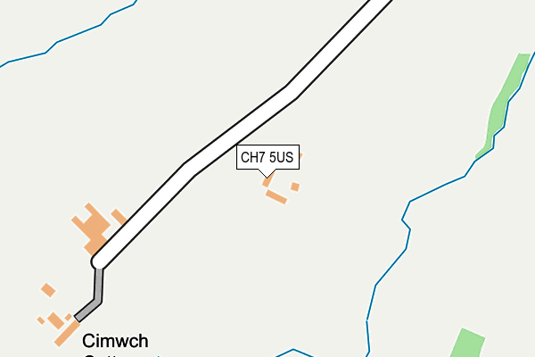 CH7 5US map - OS OpenMap – Local (Ordnance Survey) CH7 5US map - OS OpenMap – Local (Ordnance Survey)