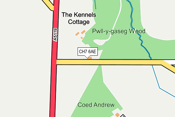 CH7 6AE map - OS OpenMap – Local (Ordnance Survey) CH7 6AE map - OS OpenMap – Local (Ordnance Survey)