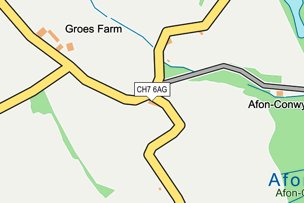 CH7 6AG map - OS OpenMap – Local (Ordnance Survey) CH7 6AG map - OS OpenMap – Local (Ordnance Survey)