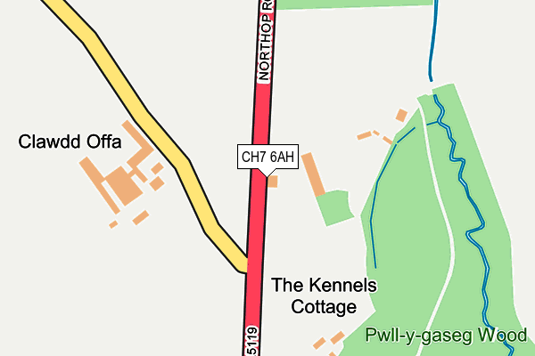 CH7 6AH map - OS OpenMap – Local (Ordnance Survey) CH7 6AH map - OS OpenMap – Local (Ordnance Survey)