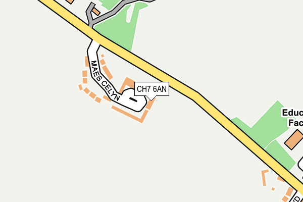 CH7 6AN map - OS OpenMap – Local (Ordnance Survey) CH7 6AN map - OS OpenMap – Local (Ordnance Survey)