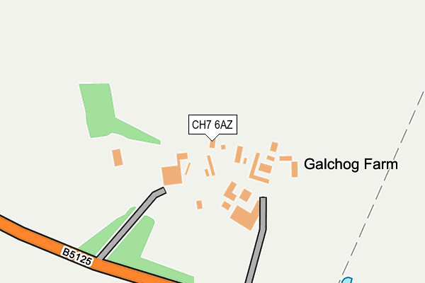 CH7 6AZ map - OS OpenMap – Local (Ordnance Survey) CH7 6AZ map - OS OpenMap – Local (Ordnance Survey)
