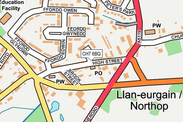 CH7 6BQ map - OS OpenMap – Local (Ordnance Survey) CH7 6BQ map - OS OpenMap – Local (Ordnance Survey)