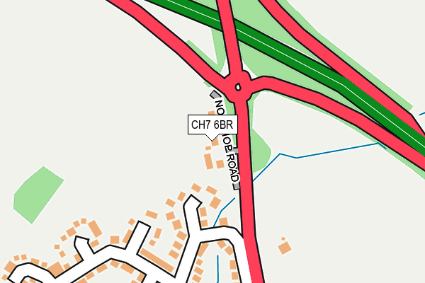 CH7 6BR map - OS OpenMap – Local (Ordnance Survey) CH7 6BR map - OS OpenMap – Local (Ordnance Survey)