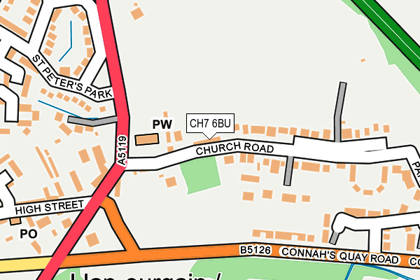 CH7 6BU map - OS OpenMap – Local (Ordnance Survey) CH7 6BU map - OS OpenMap – Local (Ordnance Survey)
