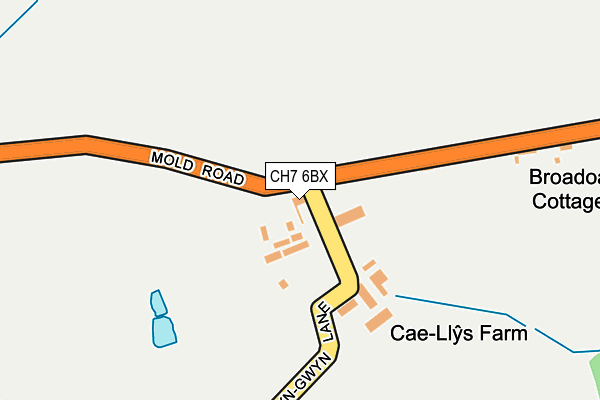 CH7 6BX map - OS OpenMap – Local (Ordnance Survey) CH7 6BX map - OS OpenMap – Local (Ordnance Survey)