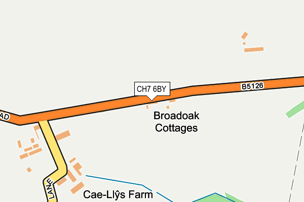 CH7 6BY map - OS OpenMap – Local (Ordnance Survey) CH7 6BY map - OS OpenMap – Local (Ordnance Survey)