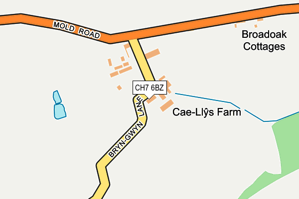 CH7 6BZ map - OS OpenMap – Local (Ordnance Survey) CH7 6BZ map - OS OpenMap – Local (Ordnance Survey)