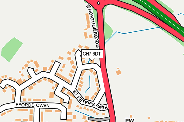 CH7 6DT map - OS OpenMap – Local (Ordnance Survey) CH7 6DT map - OS OpenMap – Local (Ordnance Survey)