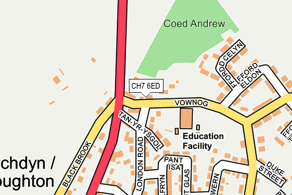 CH7 6ED map - OS OpenMap – Local (Ordnance Survey) CH7 6ED map - OS OpenMap – Local (Ordnance Survey)