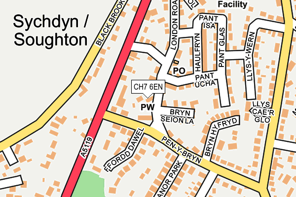 CH7 6EN map - OS OpenMap – Local (Ordnance Survey) CH7 6EN map - OS OpenMap – Local (Ordnance Survey)