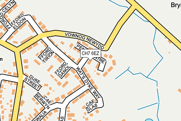 CH7 6EZ map - OS OpenMap – Local (Ordnance Survey) CH7 6EZ map - OS OpenMap – Local (Ordnance Survey)