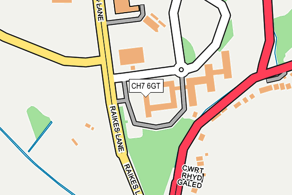 CH7 6GT map - OS OpenMap – Local (Ordnance Survey) CH7 6GT map - OS OpenMap – Local (Ordnance Survey)