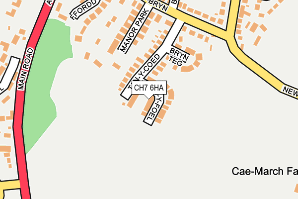 CH7 6HA map - OS OpenMap – Local (Ordnance Survey) CH7 6HA map - OS OpenMap – Local (Ordnance Survey)