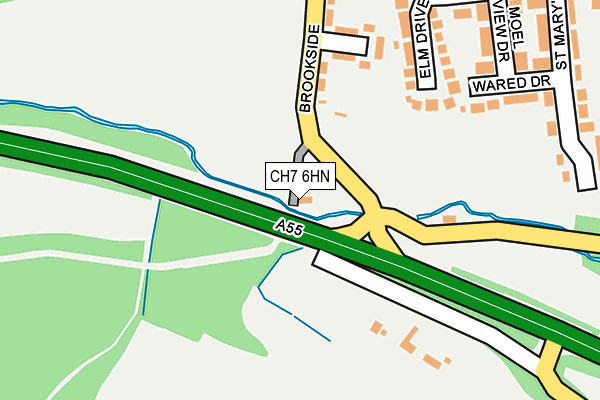 CH7 6HN map - OS OpenMap – Local (Ordnance Survey) CH7 6HN map - OS OpenMap – Local (Ordnance Survey)