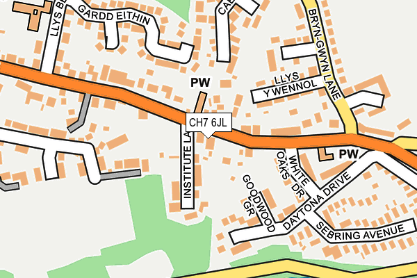 CH7 6JL map - OS OpenMap – Local (Ordnance Survey) CH7 6JL map - OS OpenMap – Local (Ordnance Survey)