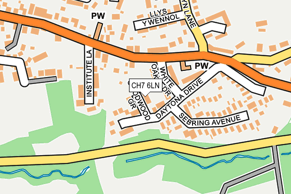 CH7 6LN map - OS OpenMap – Local (Ordnance Survey) CH7 6LN map - OS OpenMap – Local (Ordnance Survey)