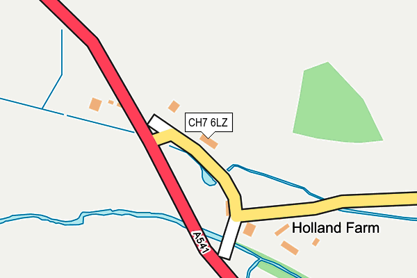CH7 6LZ map - OS OpenMap – Local (Ordnance Survey) CH7 6LZ map - OS OpenMap – Local (Ordnance Survey)