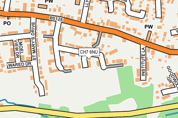 CH7 6NU map - OS OpenMap – Local (Ordnance Survey) CH7 6NU map - OS OpenMap – Local (Ordnance Survey)