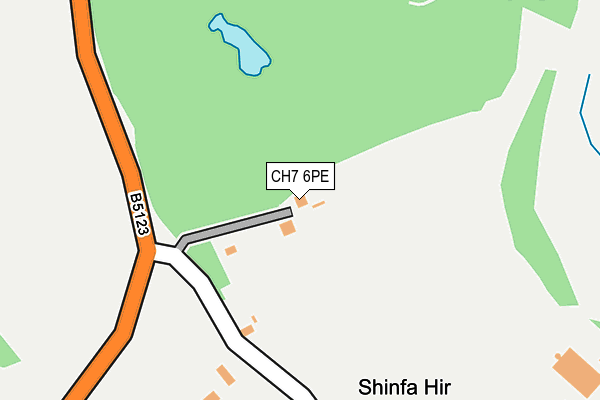 CH7 6PE map - OS OpenMap – Local (Ordnance Survey) CH7 6PE map - OS OpenMap – Local (Ordnance Survey)