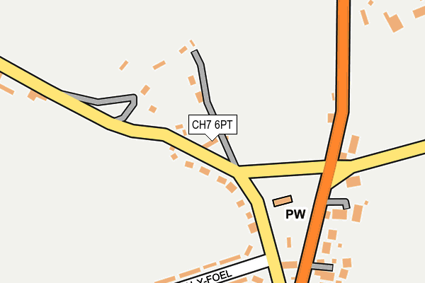 CH7 6PT map - OS OpenMap – Local (Ordnance Survey) CH7 6PT map - OS OpenMap – Local (Ordnance Survey)