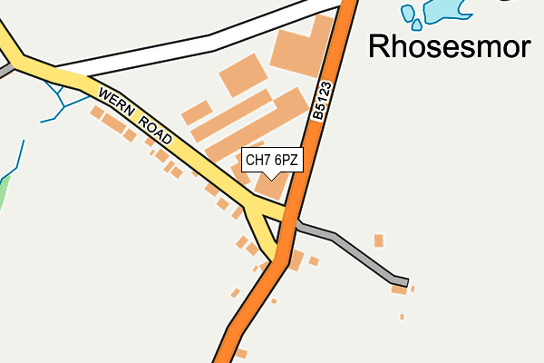 CH7 6PZ map - OS OpenMap – Local (Ordnance Survey) CH7 6PZ map - OS OpenMap – Local (Ordnance Survey)