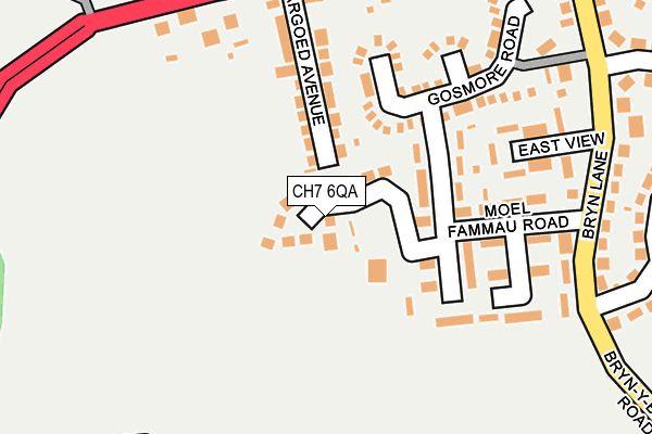 CH7 6QA map - OS OpenMap – Local (Ordnance Survey) CH7 6QA map - OS OpenMap – Local (Ordnance Survey)