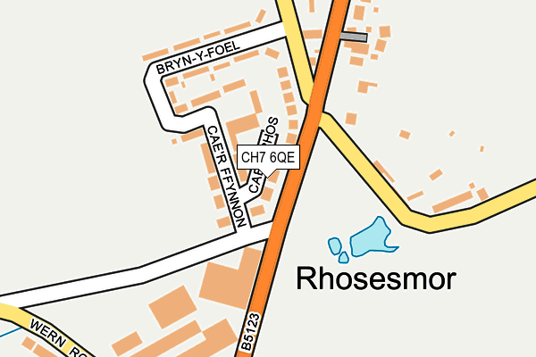 CH7 6QE map - OS OpenMap – Local (Ordnance Survey) CH7 6QE map - OS OpenMap – Local (Ordnance Survey)