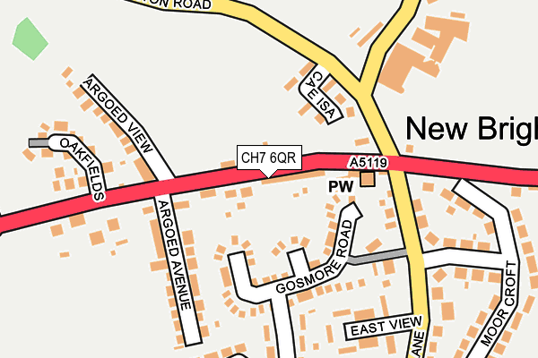 CH7 6QR map - OS OpenMap – Local (Ordnance Survey) CH7 6QR map - OS OpenMap – Local (Ordnance Survey)
