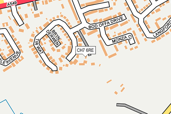 CH7 6RE map - OS OpenMap – Local (Ordnance Survey) CH7 6RE map - OS OpenMap – Local (Ordnance Survey)
