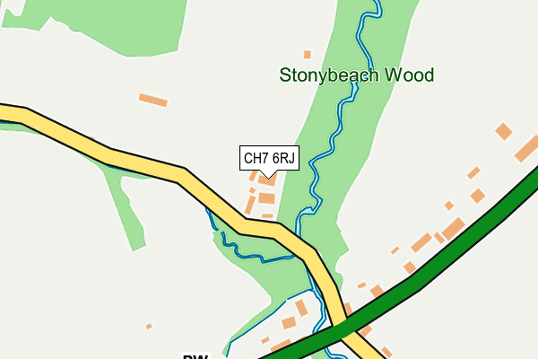 CH7 6RJ map - OS OpenMap – Local (Ordnance Survey) CH7 6RJ map - OS OpenMap – Local (Ordnance Survey)
