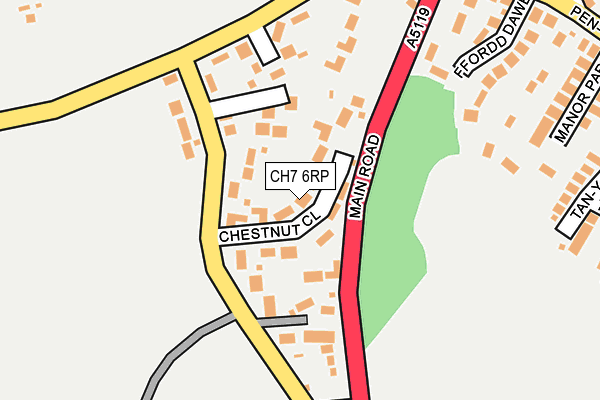 CH7 6RP map - OS OpenMap – Local (Ordnance Survey) CH7 6RP map - OS OpenMap – Local (Ordnance Survey)