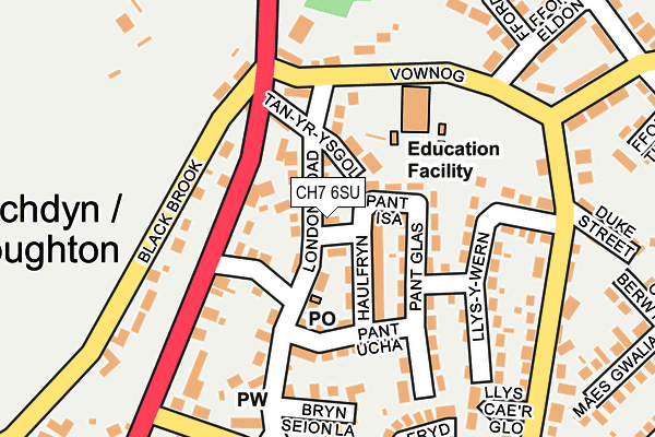 CH7 6SU map - OS OpenMap – Local (Ordnance Survey) CH7 6SU map - OS OpenMap – Local (Ordnance Survey)