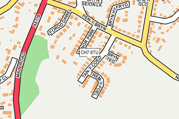 CH7 6TU map - OS OpenMap – Local (Ordnance Survey) CH7 6TU map - OS OpenMap – Local (Ordnance Survey)