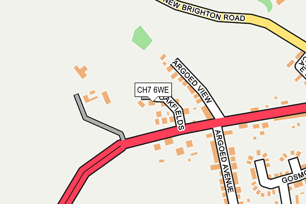 CH7 6WE map - OS OpenMap – Local (Ordnance Survey) CH7 6WE map - OS OpenMap – Local (Ordnance Survey)