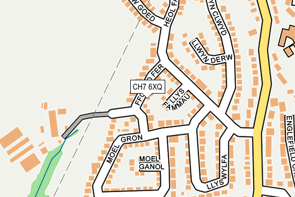 CH7 6XQ map - OS OpenMap – Local (Ordnance Survey) CH7 6XQ map - OS OpenMap – Local (Ordnance Survey)