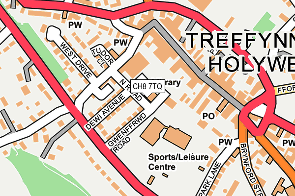 CH8 7TQ map - OS OpenMap – Local (Ordnance Survey) CH8 7TQ map - OS OpenMap – Local (Ordnance Survey)