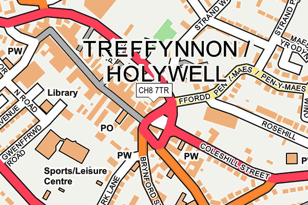 CH8 7TR map - OS OpenMap – Local (Ordnance Survey) CH8 7TR map - OS OpenMap – Local (Ordnance Survey)