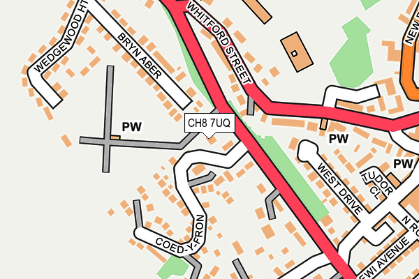CH8 7UQ map - OS OpenMap – Local (Ordnance Survey) CH8 7UQ map - OS OpenMap – Local (Ordnance Survey)