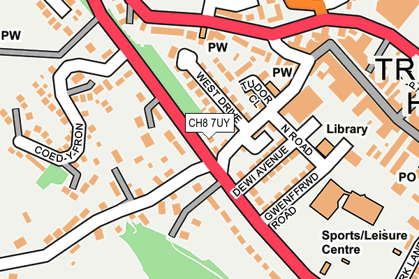 CH8 7UY map - OS OpenMap – Local (Ordnance Survey) CH8 7UY map - OS OpenMap – Local (Ordnance Survey)