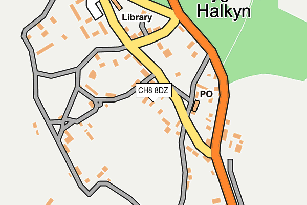 CH8 8DZ map - OS OpenMap – Local (Ordnance Survey) CH8 8DZ map - OS OpenMap – Local (Ordnance Survey)