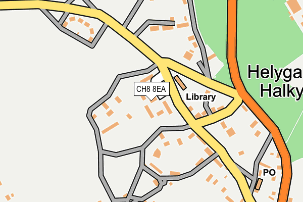 CH8 8EA map - OS OpenMap – Local (Ordnance Survey) CH8 8EA map - OS OpenMap – Local (Ordnance Survey)