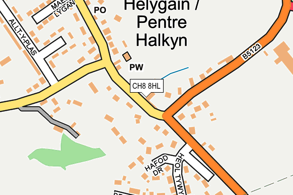 CH8 8HL map - OS OpenMap – Local (Ordnance Survey) CH8 8HL map - OS OpenMap – Local (Ordnance Survey)