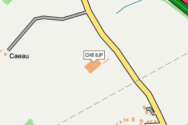 CH8 8JP map - OS OpenMap – Local (Ordnance Survey) CH8 8JP map - OS OpenMap – Local (Ordnance Survey)