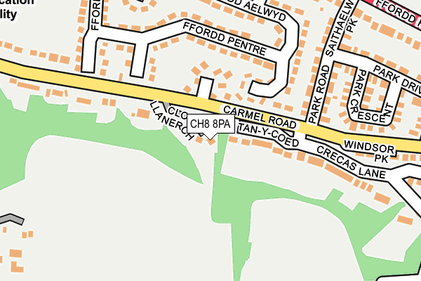 CH8 8PA map - OS OpenMap – Local (Ordnance Survey) CH8 8PA map - OS OpenMap – Local (Ordnance Survey)