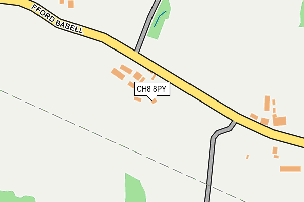 CH8 8PY map - OS OpenMap – Local (Ordnance Survey) CH8 8PY map - OS OpenMap – Local (Ordnance Survey)